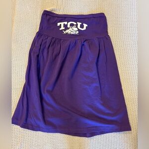 Purple TCU Strapless dress
